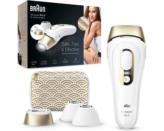 Buy Braun Silk Expert Pro 5 PL5137 Laser Hair Removal, White and